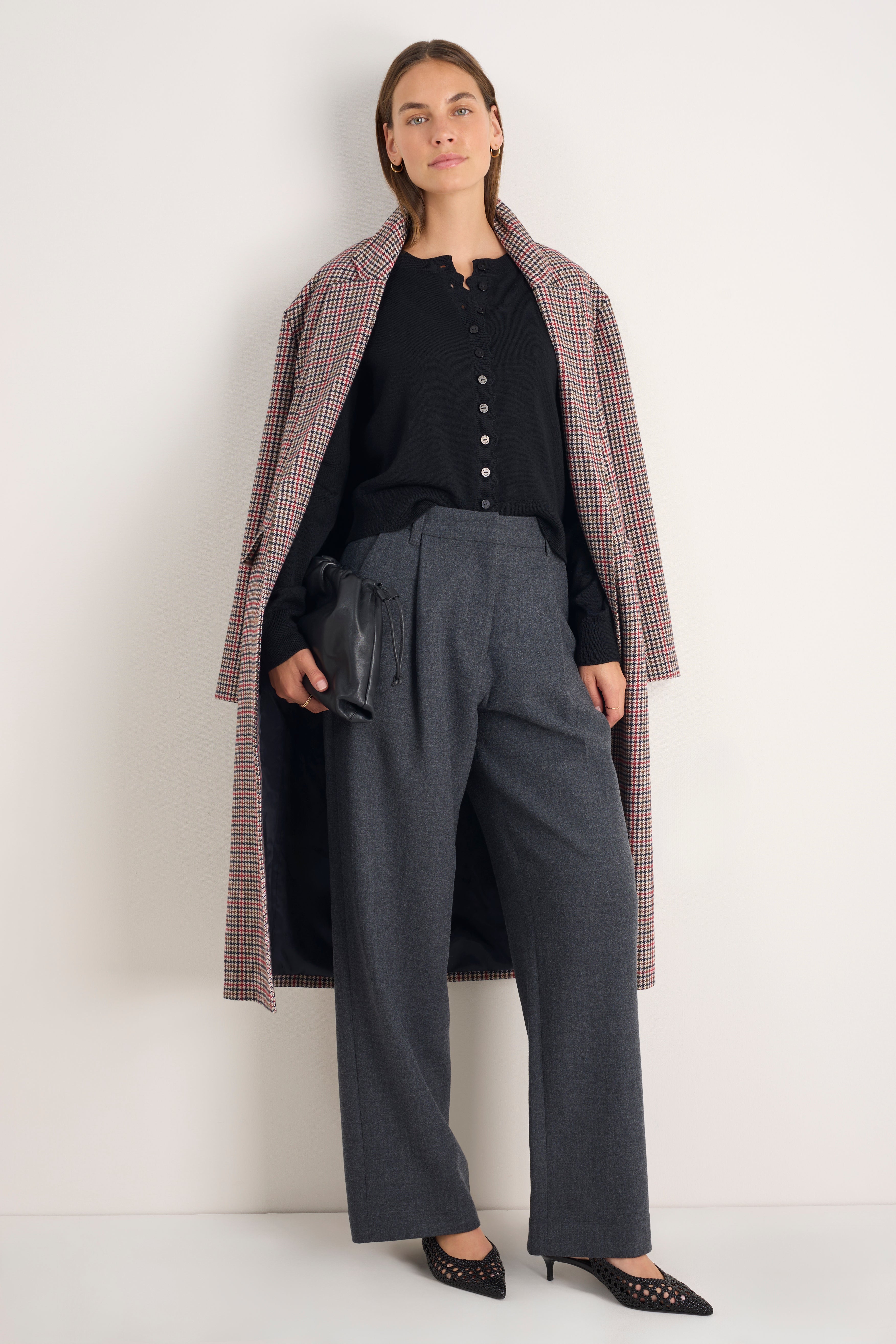 Fleurine Cropped Cardigan - Black