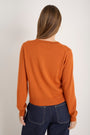 Fleurine Cropped Cardigan - Burnt Orange