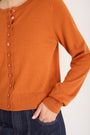 Fleurine Cropped Cardigan - Burnt Orange