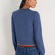 Fleurine Cropped Cardigan - Denim Blue Melange