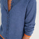 Fleurine Cropped Cardigan - Denim Blue Melange