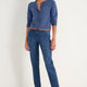 Fleurine Cropped Cardigan - Denim Blue Melange