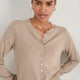 Fleurine Cropped Cardigan - Oat Melange