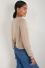 Fleurine Cropped Cardigan - Oat Melange