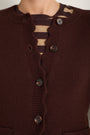 Fleurine Knitted Jacket - Cocoa