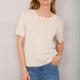 Fleurine Linen Cotton Knit Top - Parchment