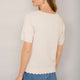 Fleurine Linen Cotton Knit Top - Parchment
