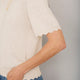 Fleurine Linen Cotton Knit Top - Parchment