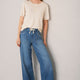 Fleurine Linen Cotton Knit Top - Parchment