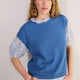 Fleurine Linen Cotton Tank - Coastal Blue