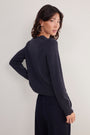 Florentine Scallop Jumper - Charcoal Grey