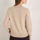 Fleurine Scallop Henley Jumper - Taupe