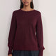 Fleurine Scallop Jumper - Aubergine Sparkle