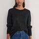 Fleurine Scallop Jumper - Black Sparkle