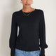 Fleurine Scallop Jumper - Black