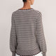 Fleurine Scallop Jumper - Chocolate/Ivory Micro Stripe