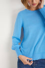 Fleurine Scallop Jumper - Coastal Blue