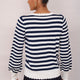 Fleurine Scallop Jumper - Midnight/Ecru Stripe