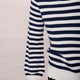 Fleurine Scallop Jumper - Midnight/Ecru Stripe