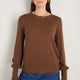 Fleurine Scallop Jumper - Warm Cocoa