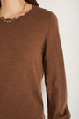 Fleurine Scallop Jumper - Warm Cocoa