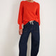 Fleurine Scallop Jumper - Bitter Orange
