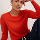 Fleurine Scallop Jumper - Bitter Orange
