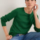 Fleurine Scallop Jumper - Dark Jade Green