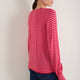 Fleurine Scallop Jumper - Pink/Red Micro Stripe