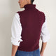 Fleurine Scallop Roll Neck Tank - Deep Fig