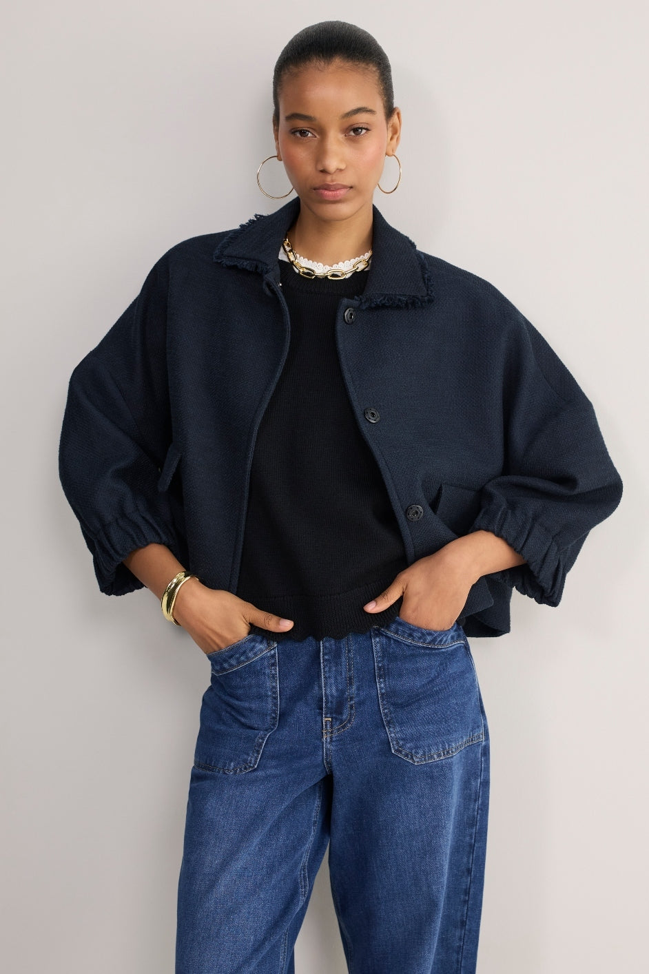 Fleurine Scallop Tank - Black