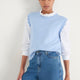 Fleurine Scallop Tank - Chambray Blue