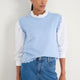 Fleurine Scallop Tank - Chambray Blue