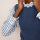 Fleurine Scallop Tank - Denim Blue