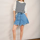 Chloe Scallop  Short - Chambray