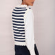 Fleurine Scallop Tank - Midnight/ Ecru Stripe