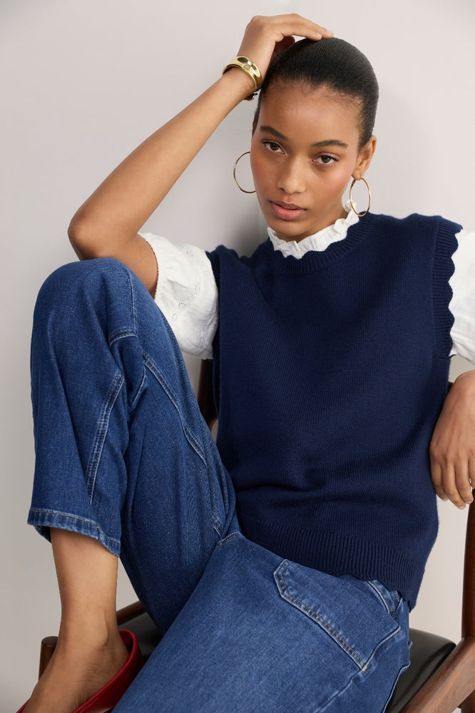 Fleurine Scallop Tank - Midnight