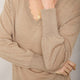 Fleurine Scallop V-Neck Jumper - Oat Marl