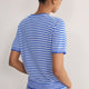 Fleurine Short Sleeve Tee - Chambray Blue/Ivory Micro Stripe