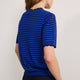 Fleurine Short Sleeve Tee - Midnight/Cobalt Micro Stripe