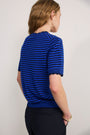 Fleurine Short Sleeve Tee - Midnight/Cobalt Micro Stripe