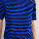 Fleurine Short Sleeve Tee - Midnight/Cobalt Micro Stripe