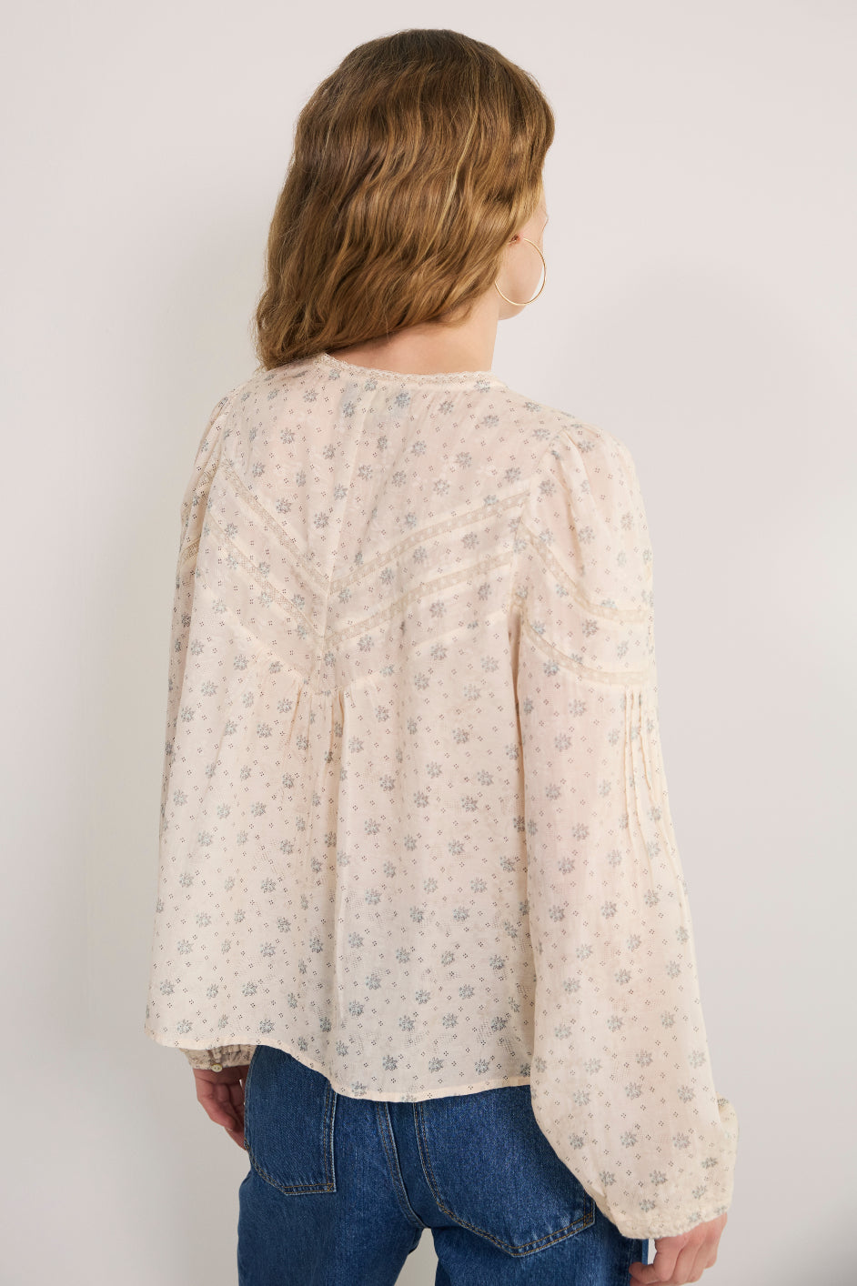 Flora Blouse - Floral Jacquard
