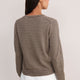 Flora Cardigan - Oat/Chocolate Stripe