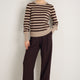 Flora Jumper - Oat/Cocoa Sparkle Stripe