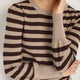Flora Jumper - Oat/Cocoa Sparkle Stripe