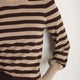Flora Jumper - Oat/Cocoa Sparkle Stripe