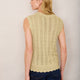 Fleurine Scallop Metallic Tank - Gold