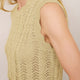 Fleurine Scallop Metallic Tank - Gold