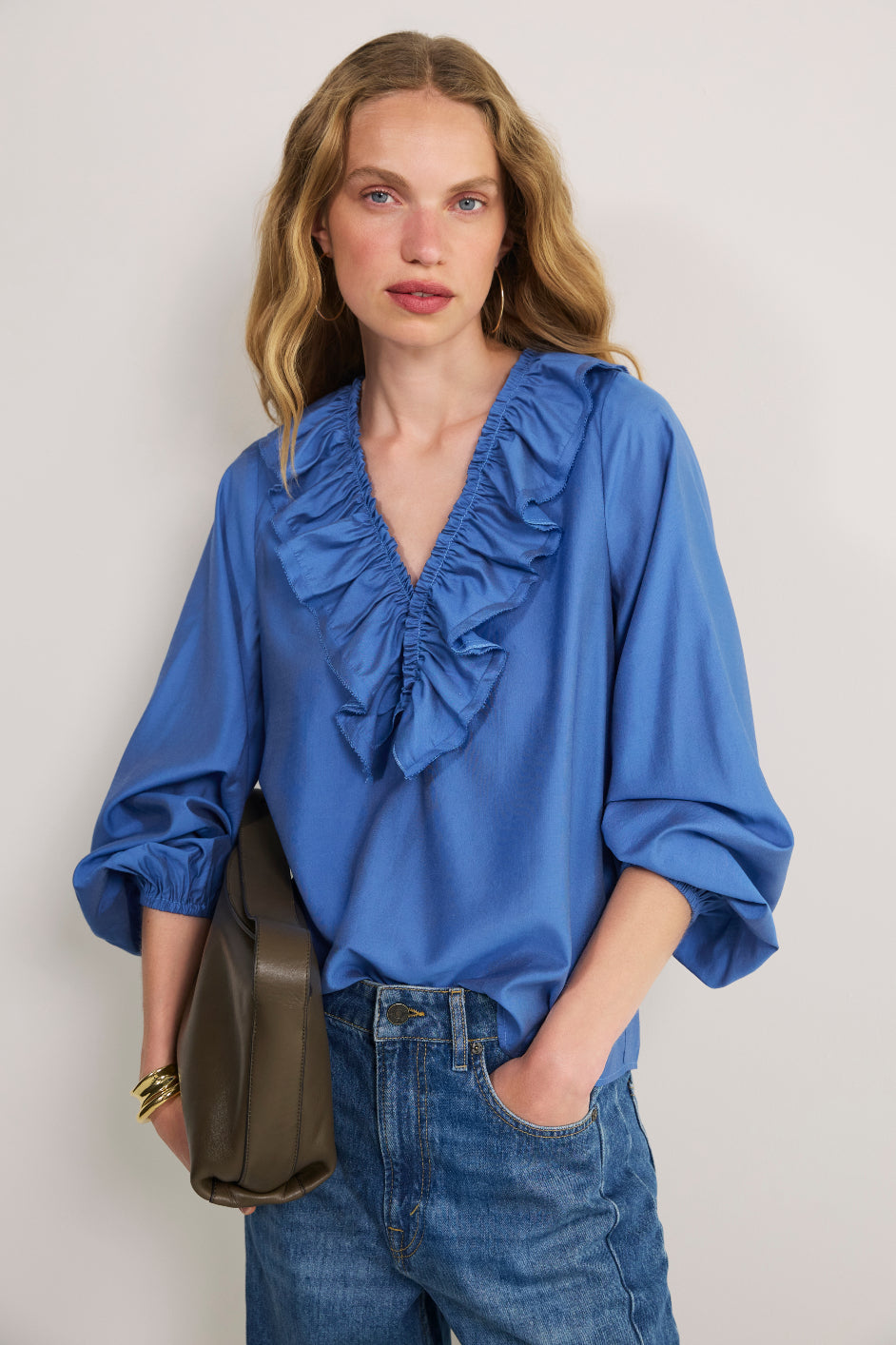 Florence Blouse - Soft Cobalt
